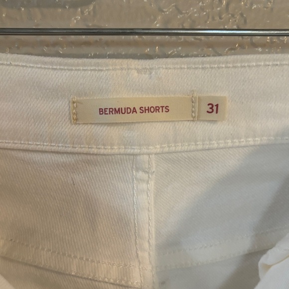 Womens White Denim Shorts - Picture 2 of 4